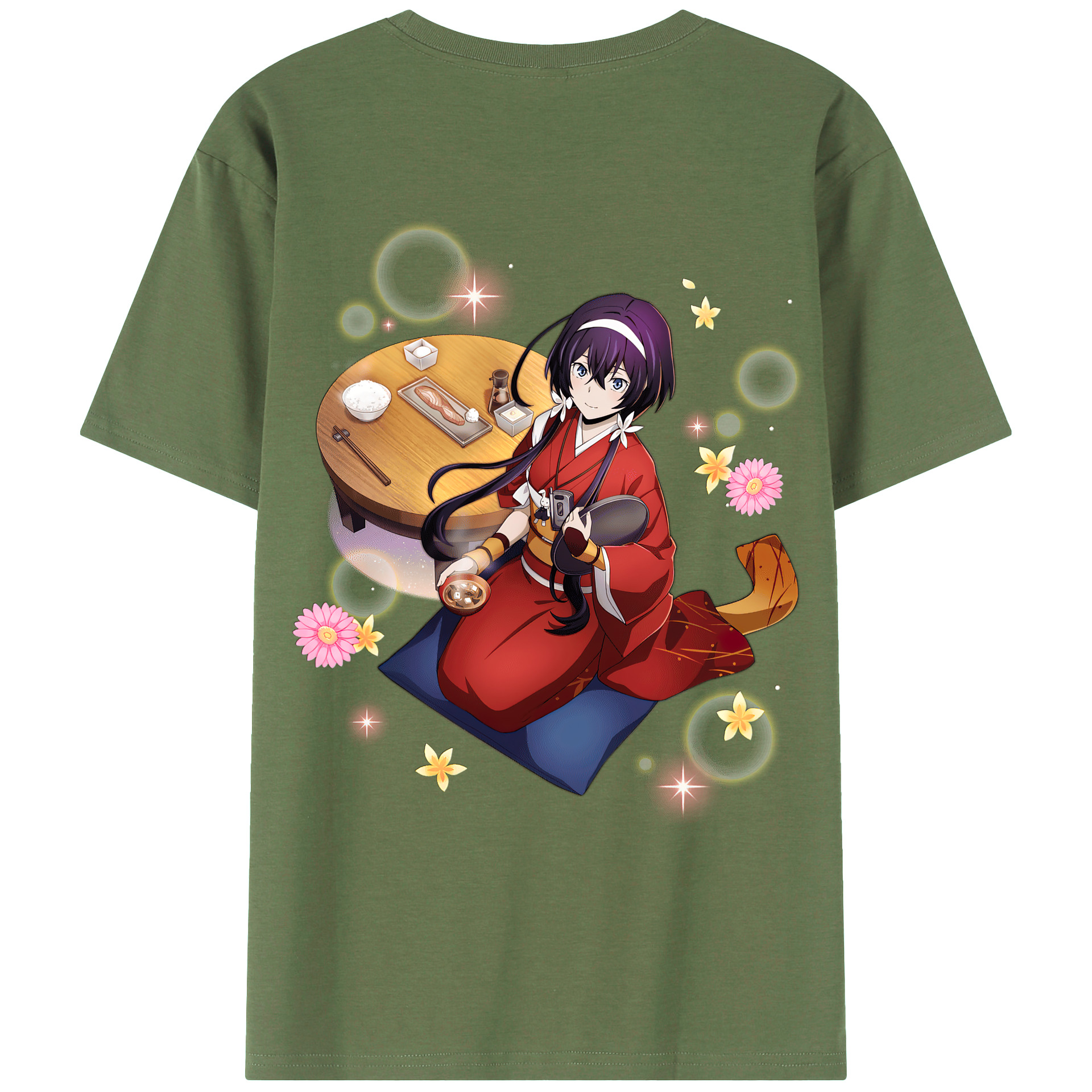 （画像用） 文豪ストレイドッグス Bungo Stray Dogs 綿100％ メンズ半袖Tシャツ（バックプリント） 通気性